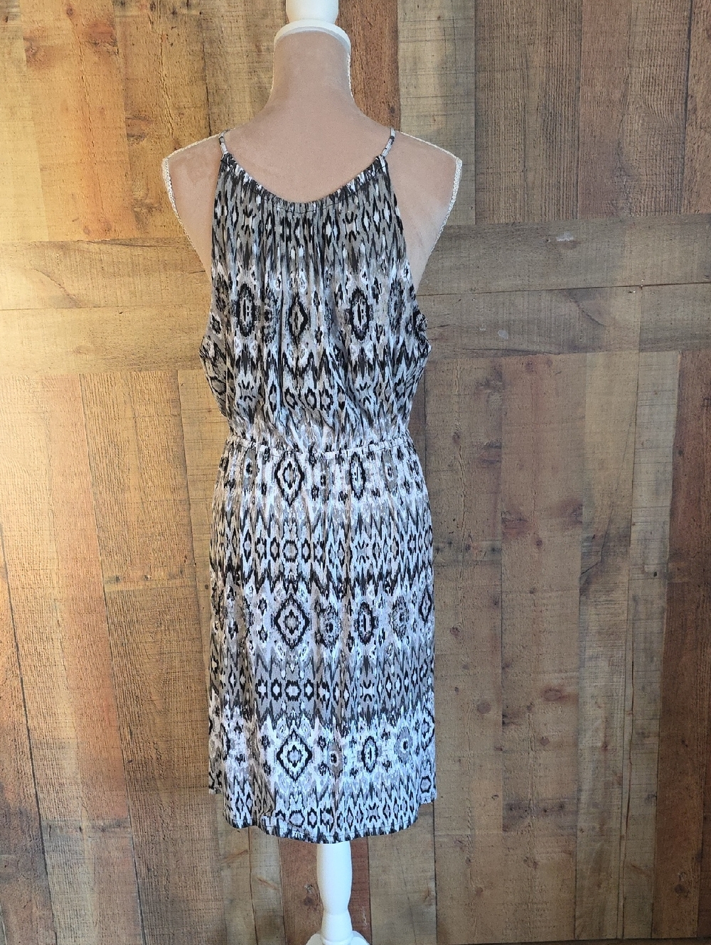 EUC Lane Bryant Black and White Geometric Mini Dress - Picture 4 of 8